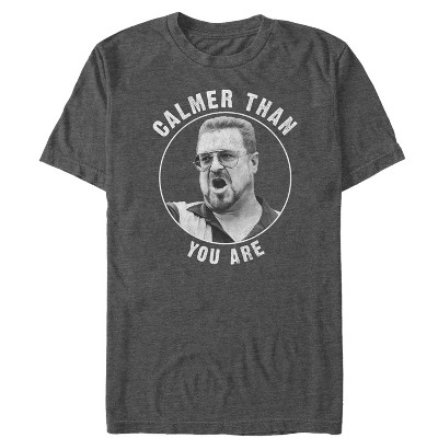 Men's The Big Lebowski Walter Calmer Than You T-Shirt - Charcoal Heather -  Medium