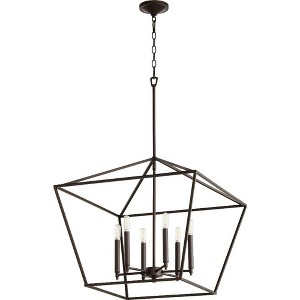Quorum Lighting Gabriel 6-Light Nook Pendant, Oiled Bronze, 24 Width, 23 Height - 1 of 1