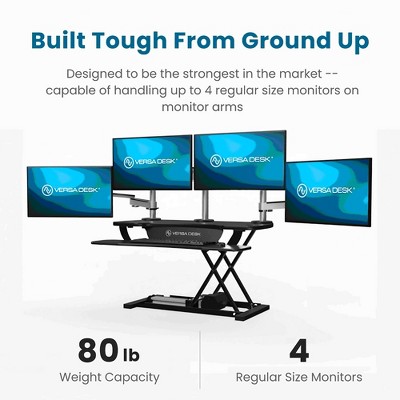 Maple 36" Electric Height Adjustable Standing Desk Converter with USB Port