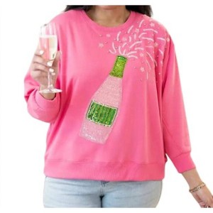 Women's Pop The Bubbly Sweatshirt - Mary Square - 1 of 2
