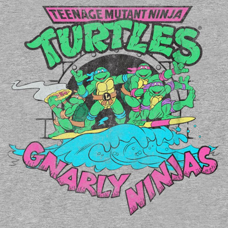 Boy's Teenage Mutant Ninja Turtles Distressed Gnarly Ninjas T-Shirt, 2 of 6