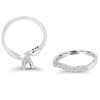 Pompeii3 3/4CT Diamond Engagement Wedding Ring Set 10K White Gold - 2 of 4