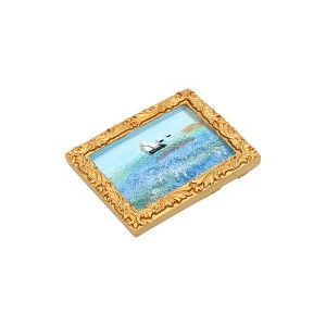 Unique Bargains Refrigerator Magnet Square Shape Blue Brown 1Pc - 1 of 3