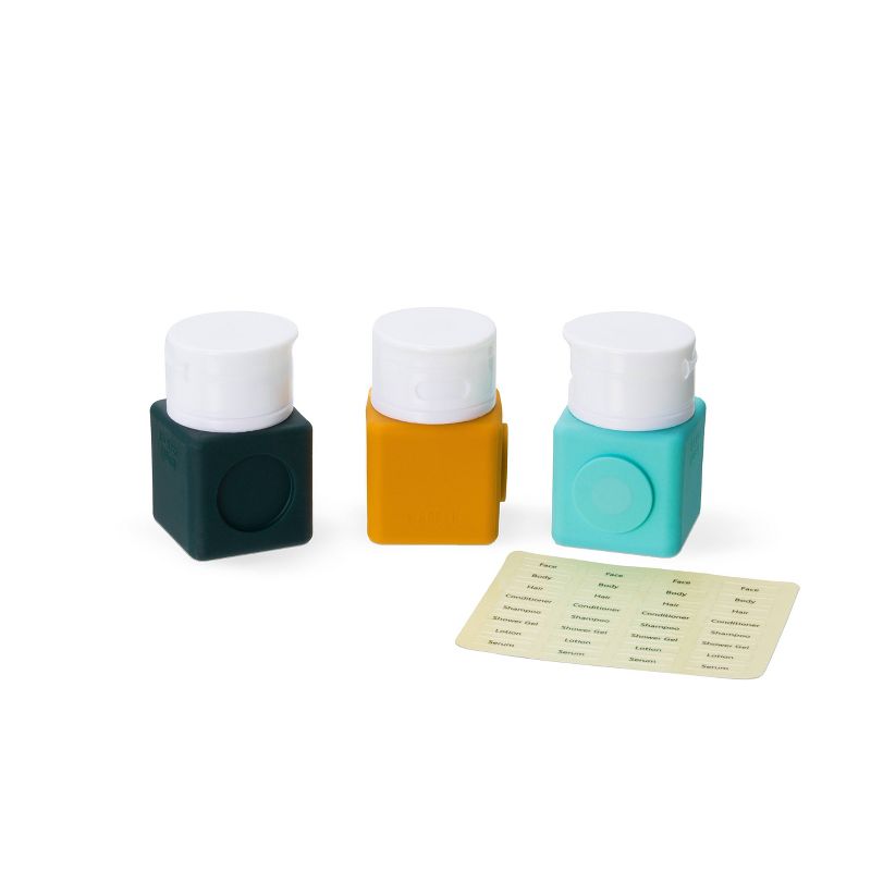 WNDR LN 3pc 1.52oz Magnetic Silicone Travel Beauty Bottle Set, 2 of 5
