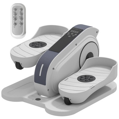 Soozier Under Desk Elliptical Machine, Ellipse Leg Exerciser while Sitting for Seniors with LCD Monitor, Remote Control, and 10 Speeds
