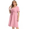 Women's Plus Size  A Line Flowy Party Midi Dresses - 4 of 4