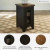 Valebeck Chair Side End Table Black/Brown - Signature Design by Ashley: Rustic Farmhouse Storage Accent Table - 3 of 4
