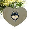 University of Connecticut Huskies Primary Logo Heart Love Wood Christmas Tree Holiday Ornament - 2 of 3