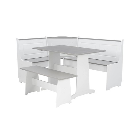 Ardmore Breakfast Nook Dining Sets White Gray Linon Target