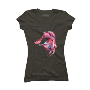 Junior's Design By Humans Betta Fish By GisaPizzatto T-Shirt - 1 of 3