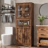 Tall Kitchen Cupboard With Shelves, Tall Bathroom Storage Cabinet, Freestanding Storage Cupboard Unit for Kitchen Bathroom Dining Room Living Room - 2 of 4
