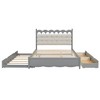 TIRAMISUBEST Queen Size Upholstered Headboard Platform Bed with Drawers & Trundle, Storage Bed Frame with Sockets - 4 of 4