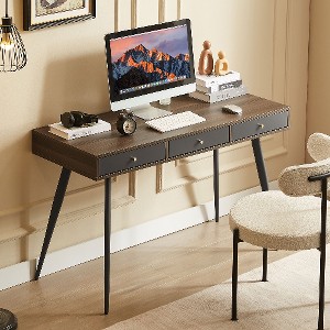 Lyngins Modern Computer Desk with USB Ports & Power Outlet, Storage Drawers, Multifunctional Office Desk/Study Desk/Writing Desk /Small Desk - 1 of 4
