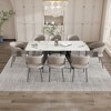 Hooseng Dining Table for 6-8 People, 79" Modern Rectangular Kitchen Table with Marble Tabletop, Modern Long Dining Room Tables with 8 Chairs - 2 of 4
