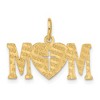 Black Bow Jewelry 14k Yellow Gold Mom with Cross Charm or Pendant, 22mm - 3 of 4