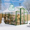 Walk-In Greenhouse for Outdoors, Large Aluminum Frame with Sealed Card Slot Polycarbonate Panels & Roof Vent Ideal for Garden Backyard - 4 of 4
