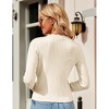 BLUEMING Womens Sweater Cardigan Cropped Lightweight Rib Texture Button Down Knit Tops 2025 Fall Fashion Outfits - 2 of 4