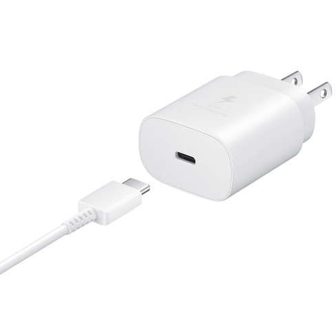 Samsung 25W USB-C Fast Charging Wall Charger (with USB-C Cable) - White - image 1 of 4