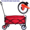 RISOKEYS Collapsible Outdoor Utility Wagon Cart,with Adjustable Handle,Foldable Design & 600D polyester Fabric for Beach, Garden,Shopping - 4 of 4