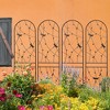 Lirago Black 4 pieces Weatherproof Multi-functional Outdoor Screen-Laser-Cut Galvanized Steel Panel 86.61"Hx19.68"Wx0.51"D - 2 of 4