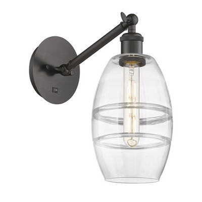 Vaz - 1 Light Arm Adjusts Up and Down Wall Sconce In Industrial Style-8.13 Inches Tall and 5.88 Inches Wide