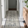 Area Rug Washable Rugs Vintage Floral Low Pile Area Rugs Non-Slip Backing Carpet for Bedroom - 2 of 4