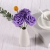 Unique Bargains Mini Artificial Rose Flower Heads for DIY Craft 3.15 Inch Dia 25 Packs - 2 of 4