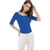 INSPIRE CHIC Women's Half Sleeves Scoop Neck Fitted Layering Soft T-Shirt - 3 of 4