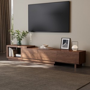 Etelifrank 68.51"-98.43" Extendable Modern Tv Stand with 3 drawers - 1 of 4