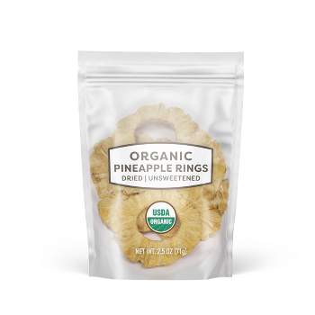 Organic Dried Unsweetened Pineapple Rings - 2.5oz