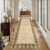 Washable Modern Geometric Bordered Living Room Rugs Soft Low Pile Foldable Carpet for Home Office - 3 of 4