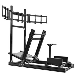 Dardoo Aluminum Racing Simulator Cockpit with Triple Monitor Mount,Compatible with Logitech G29. Does not include steering wheel,pedals,or handbrake - 1 of 4