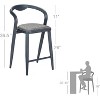 Jojoka Blue Outdoor Counter Height Bar Stools Chairs Set of 2 - 3 of 4