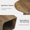 Lantine 31.5" Round Dining Room Table for 2-4, Farmhouse Small Kitchen Dinner Table with Square Base for Dining Room, Living Room - 4 of 4