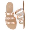 Gallery Seven - Women's Tri-Strap Buckle Slide  Sandal - 2 of 4