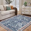 Acekool 4x6 Washable Vintage Rug - Boho Floral Non-Slip Indoor Carpet for Bedroom & Kitchen - 3 of 4