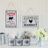Farmlyn Creek Rustic Chicken Metal Hanging Sign Farmhouse Home Wall Decor, Farmer’s Market, 10.6 x 5.9 in - 2 of 4