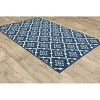 Oriental Weavers Meridian 5703B Navy/ Ivory Indoor/Outdoor Area Rug - 2'3" x 7'6" - 3 of 4