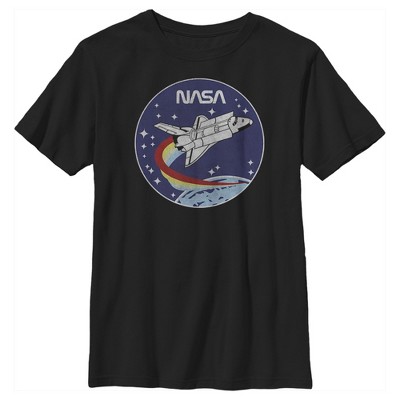 Boy's Nasa Space Rocket T-shirt - Black - Large : Target