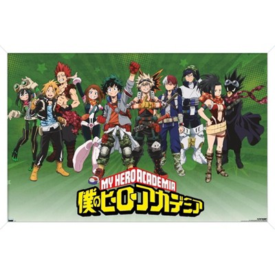 Trends International My Hero Academia: Season 6 - Key Art Framed Wall  Poster Prints White Framed Version 22.375 X 34 : Target