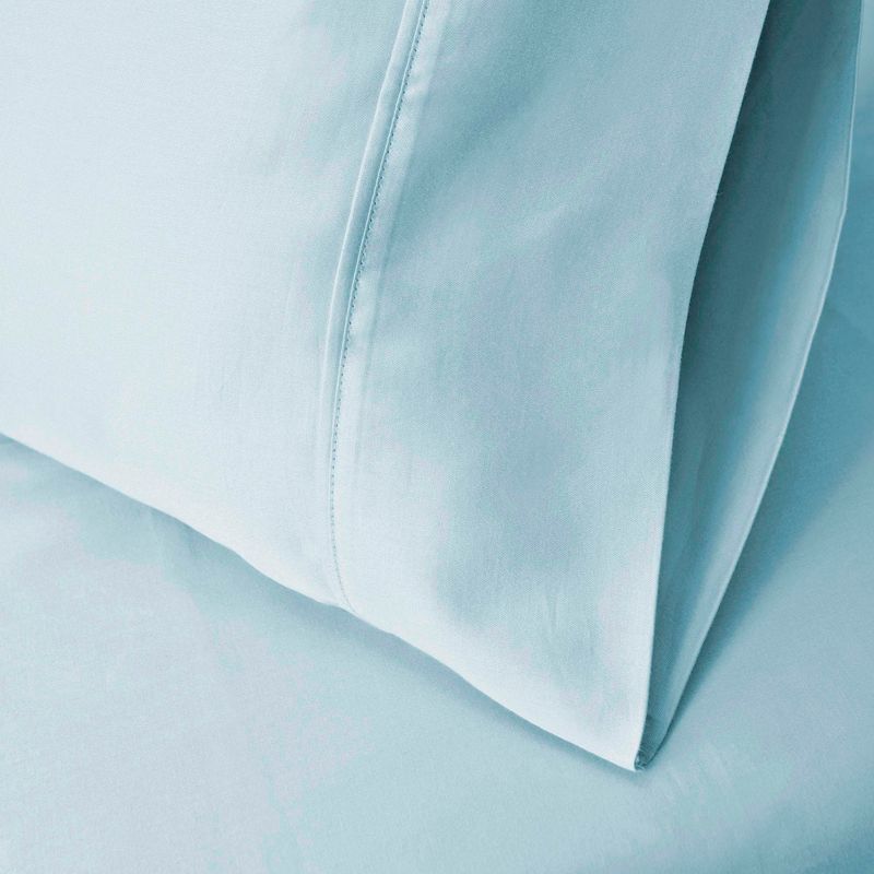 530 Thread Count Solid 2 Piece Cotton Luxury Premium Pillowcase Set by Blue Nile Mills, 2 of 5