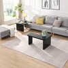 Single L Shape MDF Detachable Coffee Table,Farmhouse Rectangle Wood Coffee Table,Dining Room Garden Tea Side Table-Coolbibila - 2 of 4