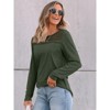 Ladies' Lace Detailed Tops Hollow Long Sleeve Blouse - 2 of 4