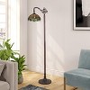 HomeStock EMPRESS Dragonfly Tiffany-style Dark Bronze 1 Light Reading Floor Lamp 11" Wide - 4 of 4