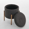 CAVINAS Modern Round Storage Ottoman Bench with Removable Lid, Ottoman Foot Stools, Versatile Footrest & Seat with Hidden Compartment - 3 of 4