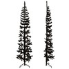 Aghana Digitals 240cm Half-Round Slim PVC Christmas Tree with 324 Tips, Black Steel Stand - - 4 of 4