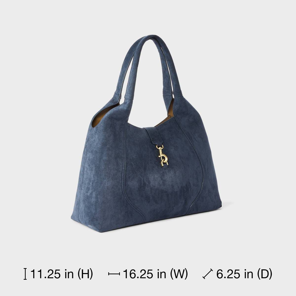 Faux Suede Shoulder Tote Bag - A New Day™ - thumbnail 6