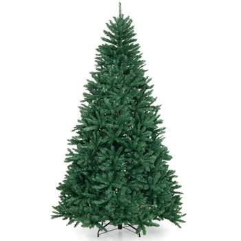 Costway 7.5FT Hinged Christmas Tree Unlit Artificial Xmas Decoration w/ 2254 Branch Tips