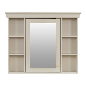 NicBex Bathroom Wall Mount Storage Cabinet Mirror Medicine Cabinet with Shelves - 1 of 4