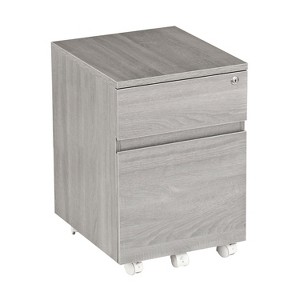 NicBex Modern File Cabinet with Lock,Vertical Wood Filing Cabinets with 2 Drawers,Office Cabinet for Home, Office,Gray/Black/Light Gray - 1 of 4